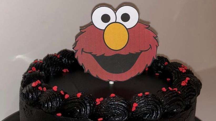 Emo Elmo Cake