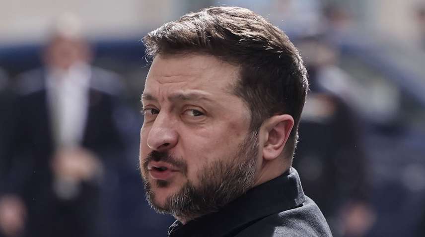 epa12829971 Ukrainian President Volodymyr Zelensky reacts upon his arrival to the Spanish Congress in Madrid, Spain, 18 March 2026.  EPA/Sergio Perez