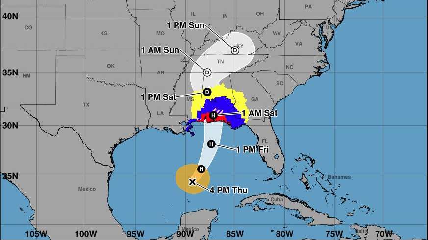 O percurso do Isaías e as zonas que pode afetar segundo o National Hurricane Center