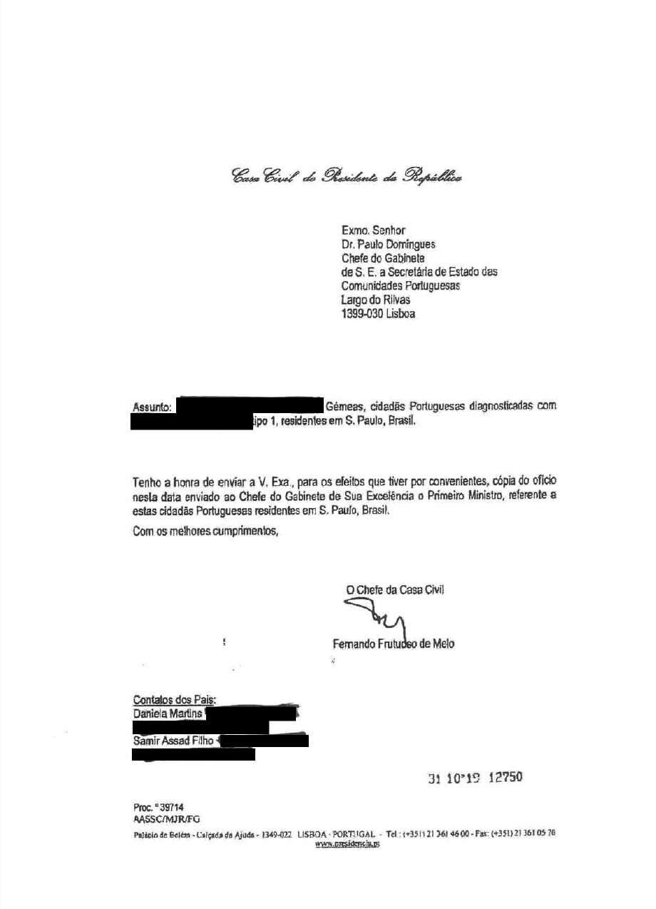 Lista de pedidos Dr. Nuno Rebelo de Sousa