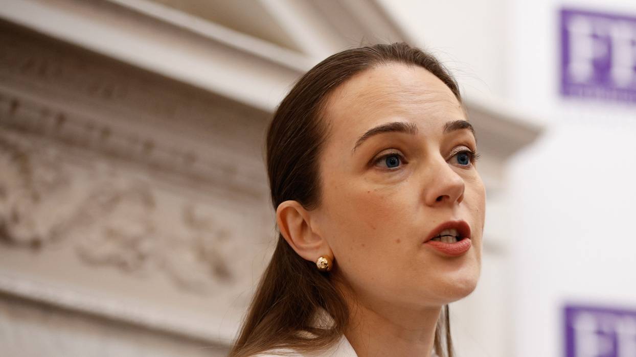 epa11206266 Ukrainian Nobel Peace Prize Laureate 2022, Oleksandra Matviichuk speaks at a press conference at the Royal Overseas League in London, Britain, 08 March 2024. Matviichuk is the first Ukrainian to receive a Nobel Peace Prize and one of the most influential voices of the Ukrainian resistance since the start of the Russian invasion. The press conference focused on the mental health challenges of living in a war zone, the issue of sexual violence in Ukraine since the beginning of the war, and the responsibility of the international community to hold Russian President Putin accountable for war crimes.  EPA/DAVID CLIFF