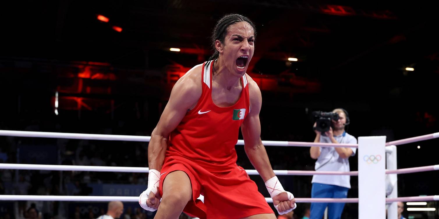 Imane Khelif derrotou a húngara Anna Luca Homori nos quartos da categoria de 66kg e já garantiu uma medalha nos Jogos de Paris-2024