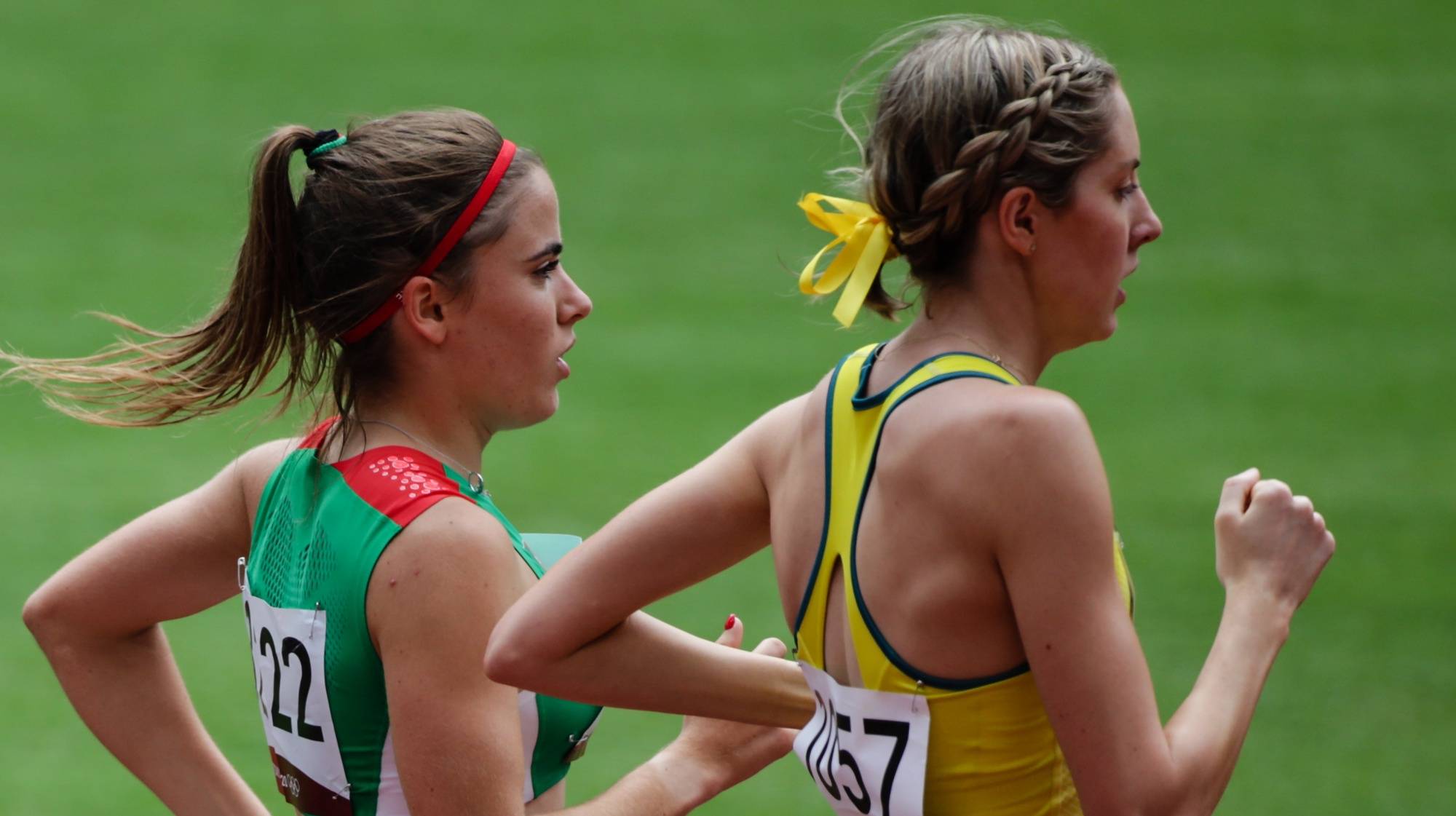 A portuguesa Salomé Afonso (E) concluiu hoje a primeira série das eliminatórias dos 1.500 metros dos Jogos Olímpicos Tóquio2020 em 04.10,80 minutos e ficou de fora das semifinais da distância, no Estádio Olimpico de Tóquio, 02 de agosto de 2021. TIAGO PETINGA/LUSA