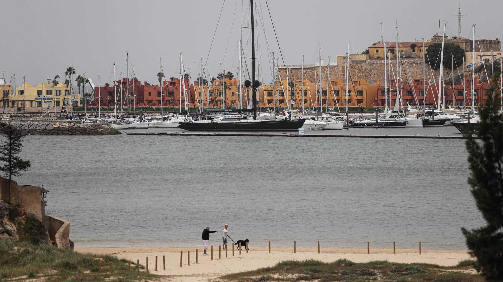 Barcos parados na marina de Lagos, 29 de março de 2021. Devido à pandemia de covid-19 os empresários do Algarve desesperam por turistas e temem falências no setor.   (ACOMPANHA TEXTO DE 30/03/2021) LUÍS FORRA/LUSA