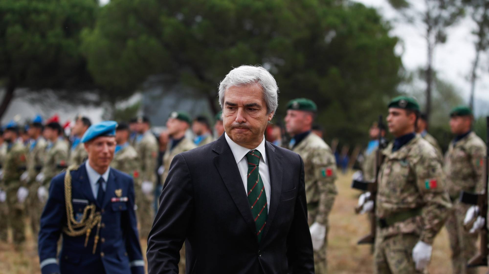 O ministro da Defesa Nacional, Nuno Melo, participa na comemoração do 639.º aniversário da Batalha de Aljubarrota, Porto de Mós, 14 de agosto de 2024. PAULO CUNHA/LUSA