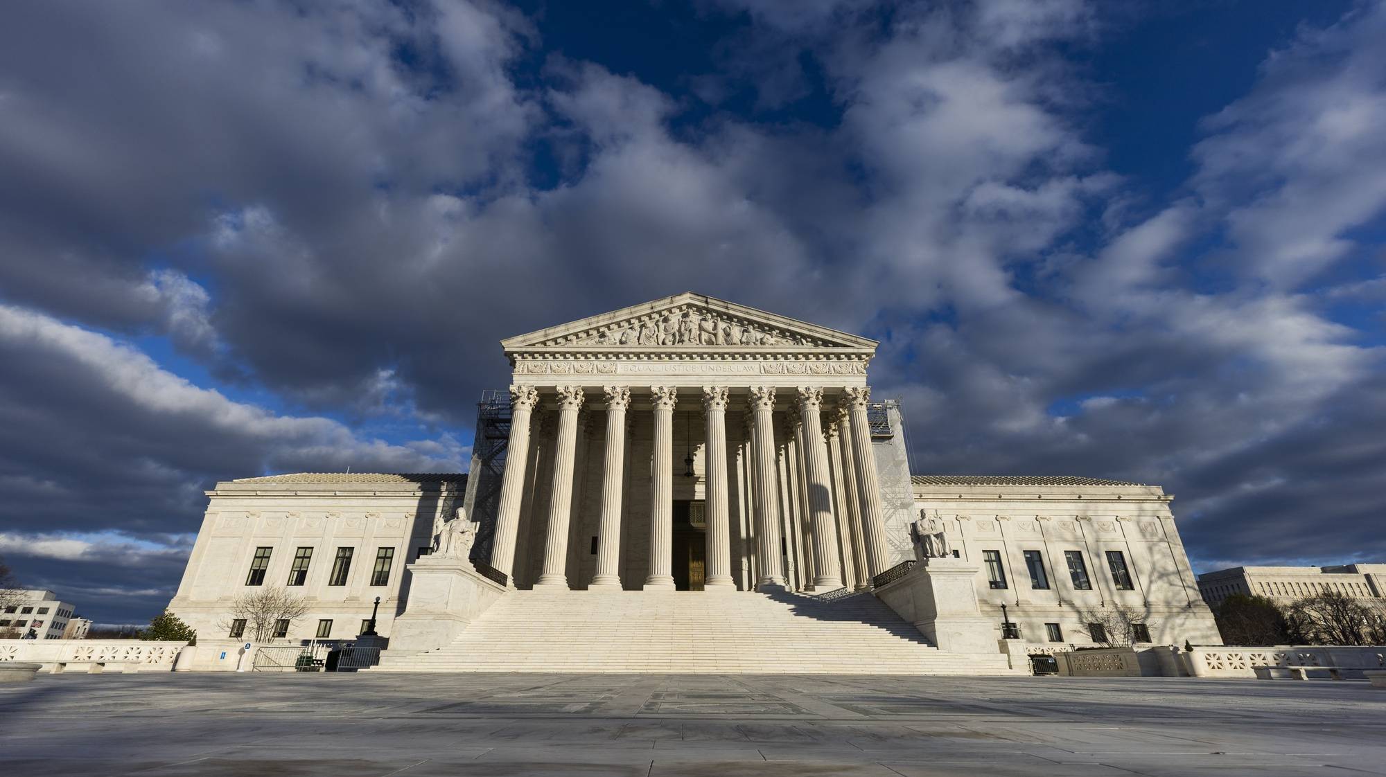 epa11057655 The US Supreme Court in Washington, DC, USA, 04 January 2024. Former US President Donald Trump has asked the high court to overturn a Colorado state ruling barring him from the primary ballot. Colorado, along with the state of Maine, cited the US Constitution’s so-called insurrection-clause in declaring Trump ineligible for the presidency.  EPA/JIM LO SCALZO