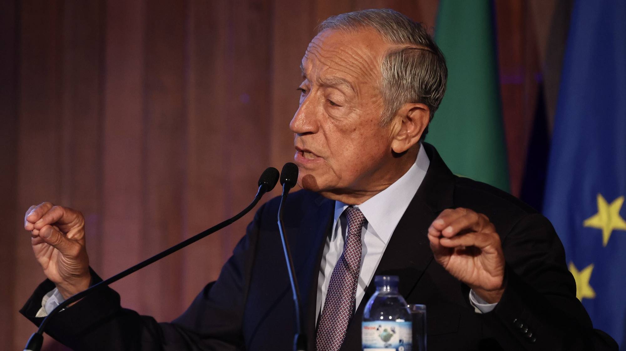 O Presidente da República, Marcelo Rebelo de Sousa, discursa na sessão de encerramento da cerimónia comemorativa do 635.º aniversário do Tribunal de Contas, em Lisboa, 05 de julho de 2024. MANUEL DE ALMEIDA/LUSA