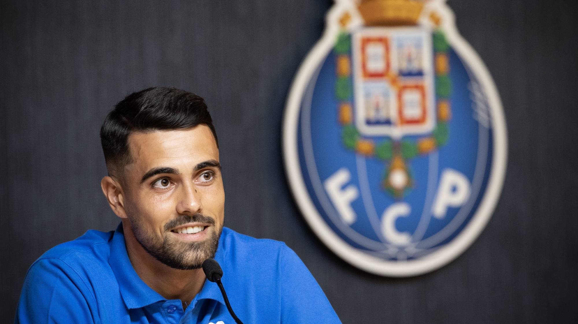 FC Porto goalkeeper Diogo Costa during a press conference at Dragao Stadium, Porto, Portugal, 02nd August 2024. FC Porto will face Sporting in the Candido de Oliveira Super Cup on August 3. JOSE COELHO/LUSA