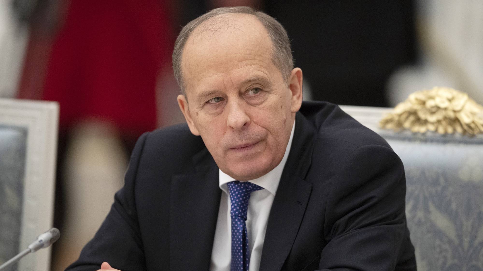 epa08746758 (FILE) - Alexander Bortnikov, head of the Federal Security Service (FSB) waits for a meeting of the Pobeda (Victory) Organizing Committee in the Kremlin, Moscow, Russia, 11 December 2019 (reissued 15 October 2020). The European Union puts Director of Russia&#039;s FSB Alexander Bortnikov, First Deputy Chief of Staff of the Presidential Administration Sergei Kiriyenko and four other high-ranking Russian officials on the EU&#039;s blacklist against Russia over the alleged poisoning of blogger Alexey Navalny, the Council of the European Union said.  EPA/PAVEL GOLOVKIN / POOL *** Local Caption *** 55700493