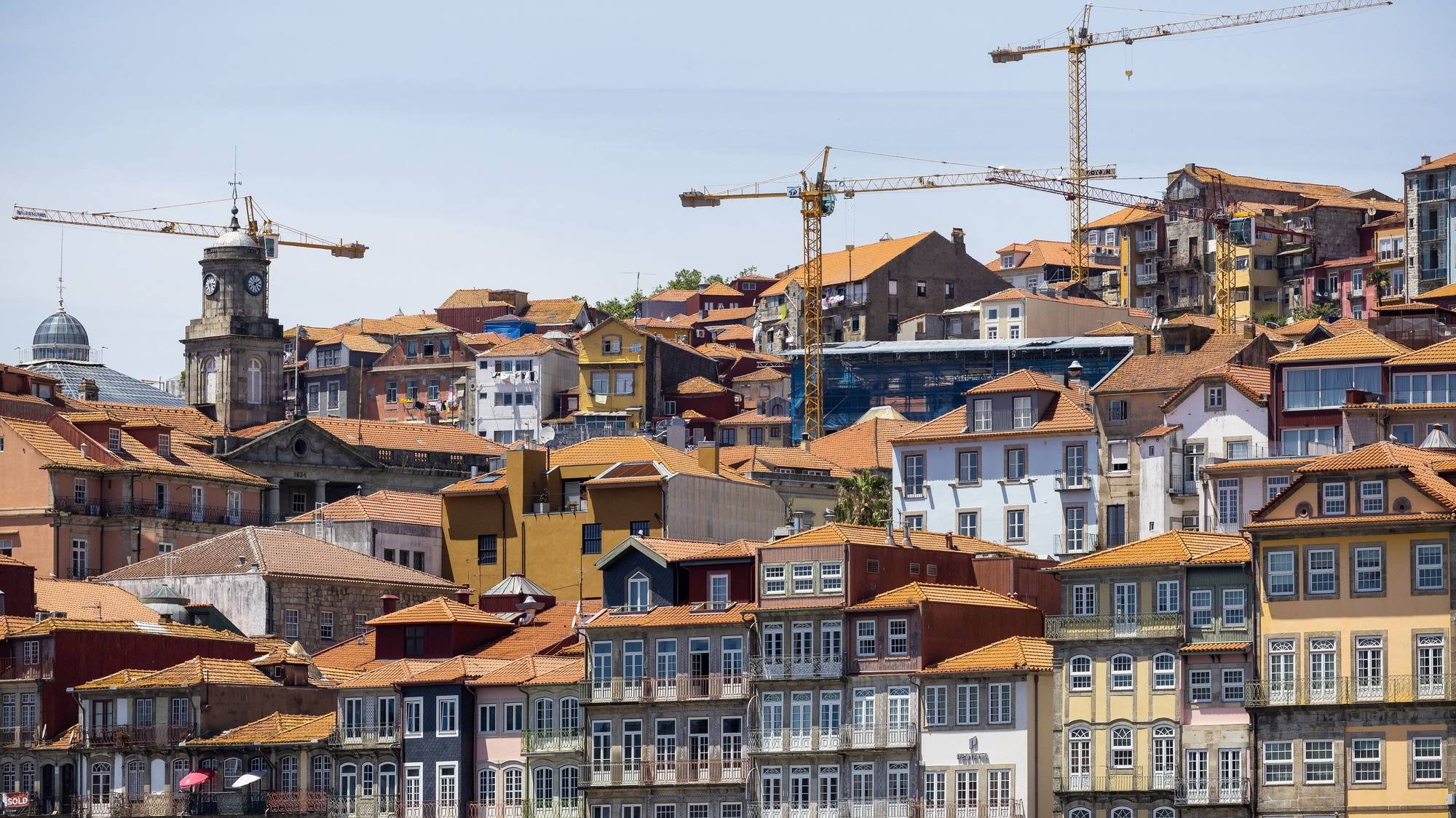 Vista de habitações na zona histórica do Porto, 13 de junho de 2024. JOSÉ COELHO/LUSA