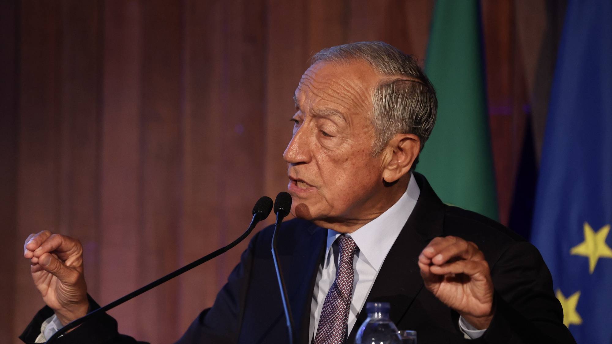 O Presidente da República, Marcelo Rebelo de Sousa, discursa na sessão de encerramento da cerimónia comemorativa do 635.º aniversário do Tribunal de Contas, em Lisboa, 05 de julho de 2024. MANUEL DE ALMEIDA/LUSA