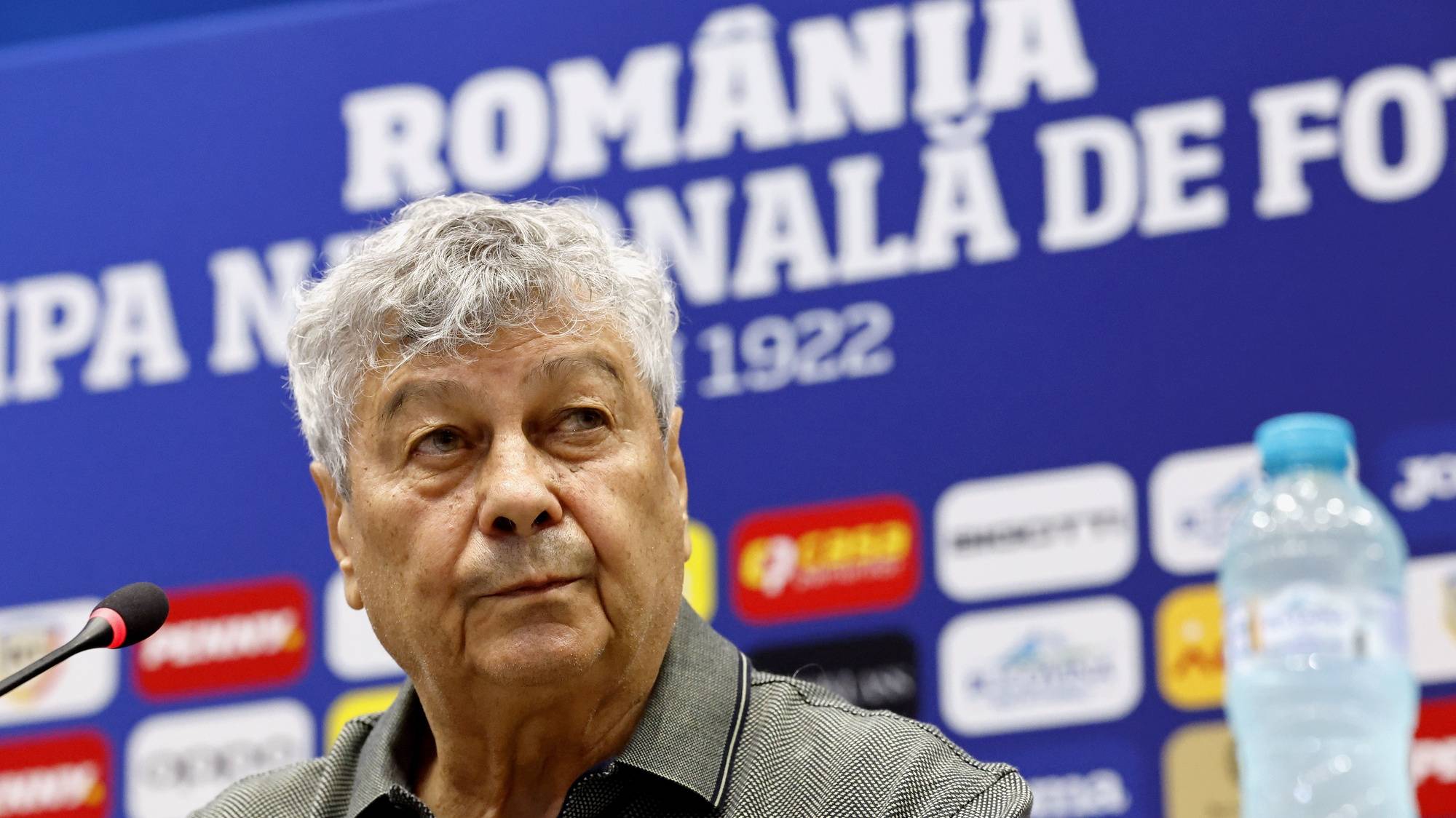 epa11530110 Newly appointed manager of the Romanian national soccer team, Mircea Lucescu, 79, delivers his speech during a press conference held at the Romanian Soccer Federation (FRF) headquarters in Bucharest, Romania, August 06, 2024. Former Romanian national team head coach Edi Iordanescu , resigned after the final of the final tournament of the European football championship UEFA EURO 2024. Mircea Lucescu has signed a 2-year contract with FRF, aiming to qualify Romania for the 2026 World Cup. He will have a salary of 27,000 euros per month and a qualification bonus for the 2026 World Cup, worth 200,000 euros. Mircea Lucescu, ranked third in terms of official trophies won (with 38), became the fifth person to coach in 100 UEFA Champions League matches, joining the likes of Alex Ferguson, Carlo Ancelotti, Arsene Wenger and Jose Mourinho.  EPA/Robert Ghement