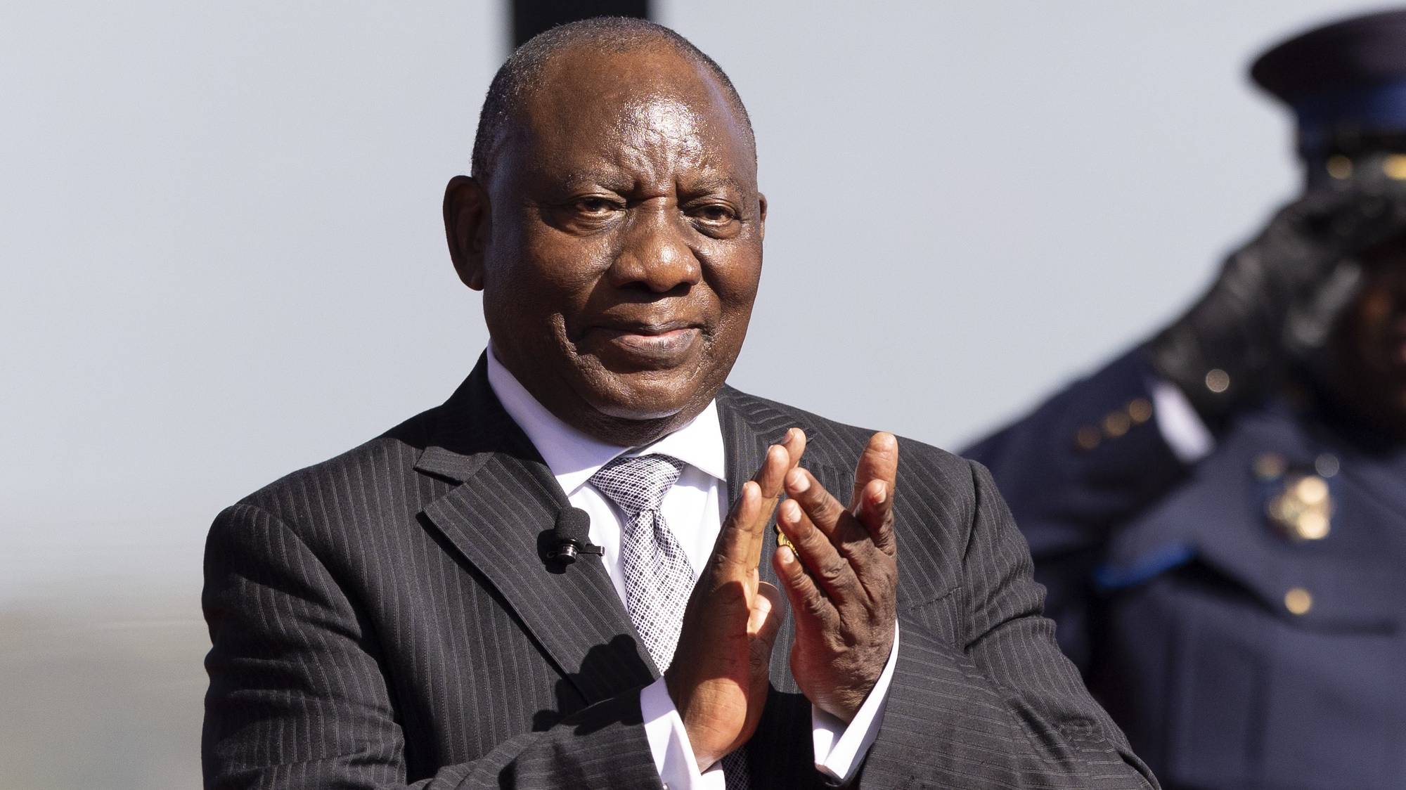 epa11422221 Cyril Ramaphosa attends oath-taking ceremony for his second term as South African President at the Union Buildings in Pretoria, South Africa, 19 June 2024. Ramaphosa was re-elected as South Africa&#039;s president by the National Assembly on 14 June 2024, following the country&#039;s general elections held on 29 May 2024.  EPA/KIM LUDBROOK / POOL