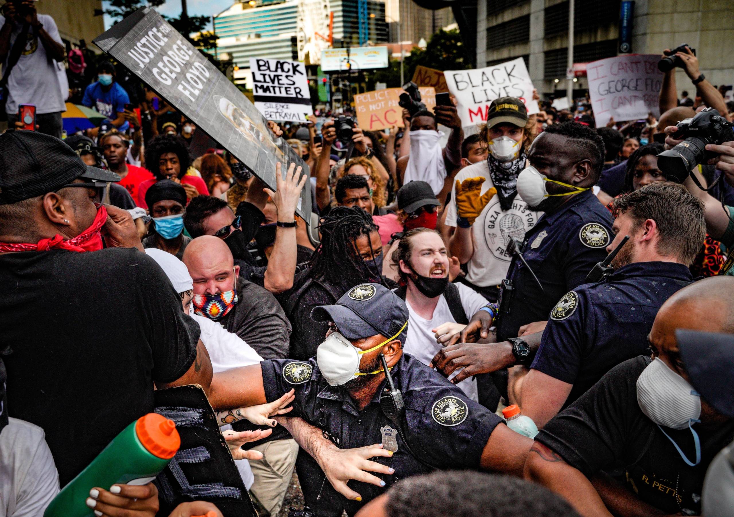 Protests continue over the death of George Floyd in Atlanta