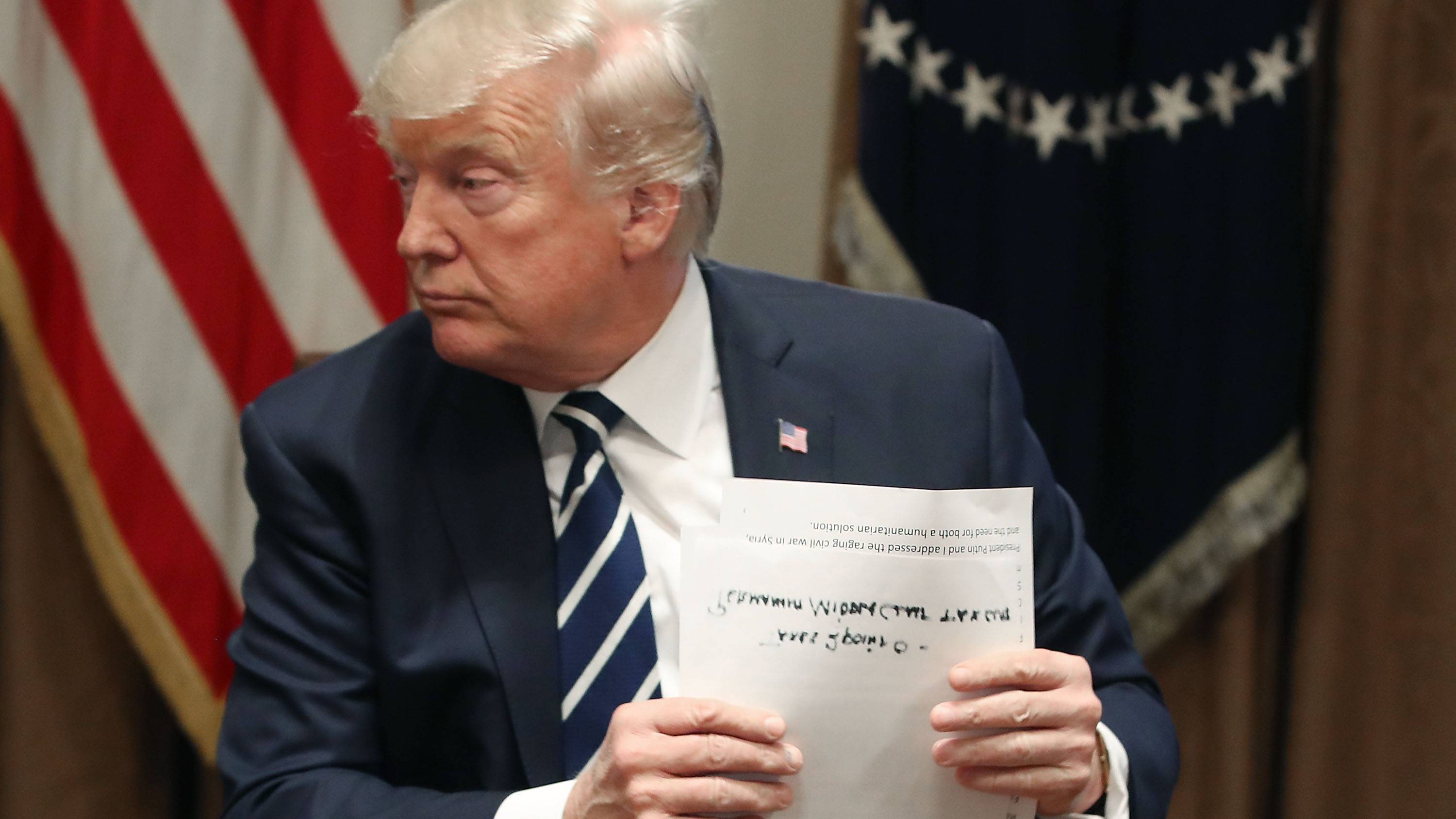 President Trump Meets With Members Of Congress In The White House Cabinet Room