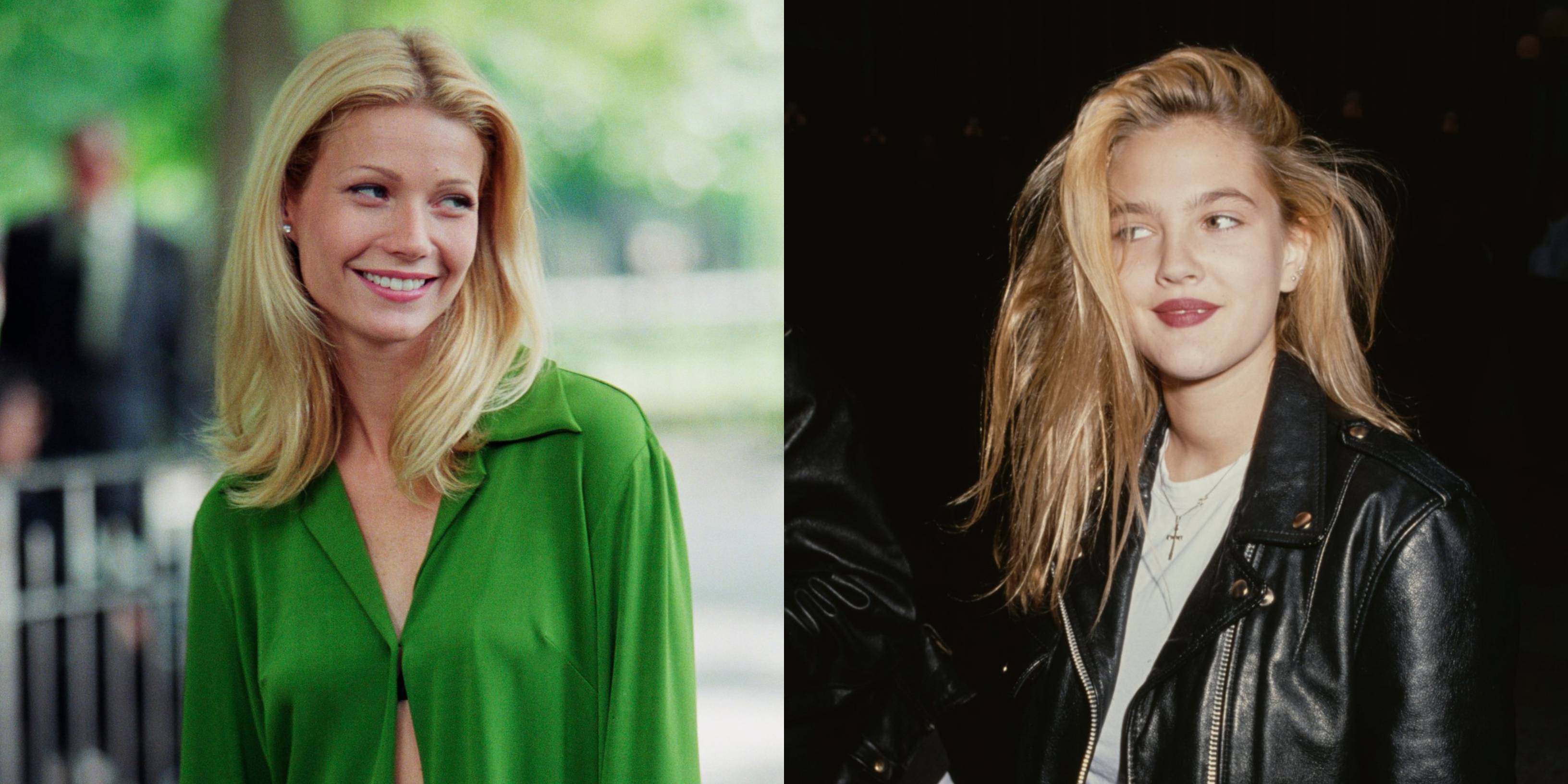 Gwyneth Paltrow e Drew Barrymore na década de 1990