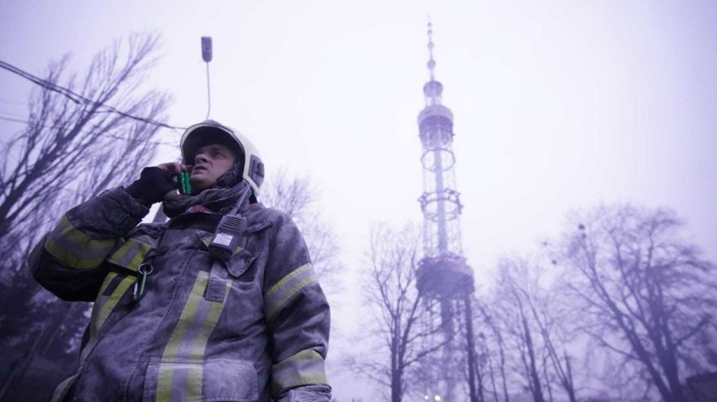 Missile causes damage near Kyiv&#039;s TV Tower