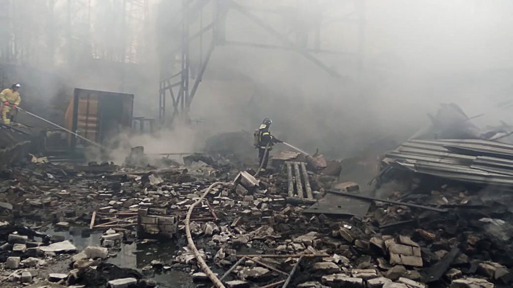 Fire hits gunpowder factory in Ryazan Region, Russia