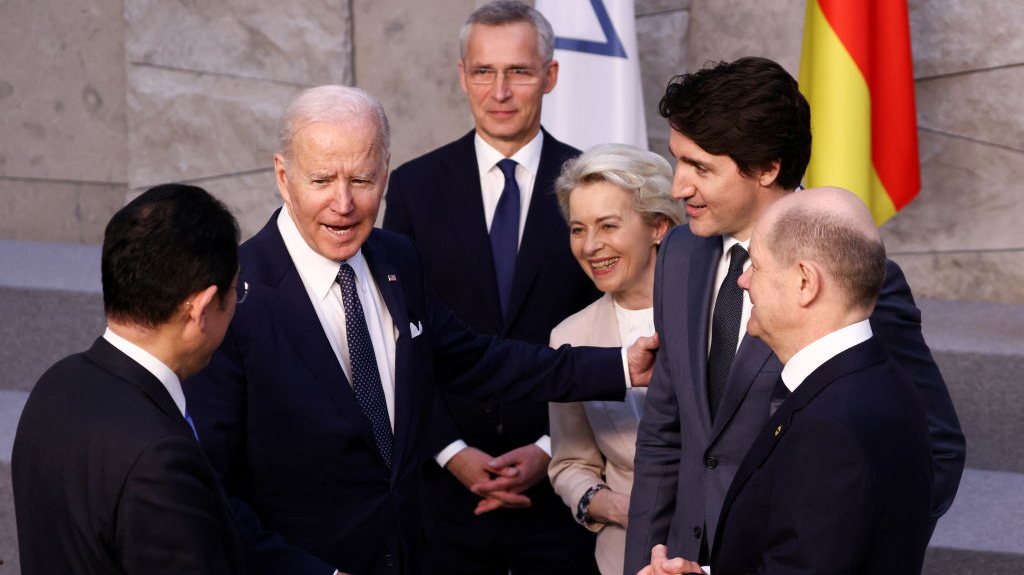Joe Biden e Ursula von der Leyen estiveram reunidos a discutir a situação da Ucrânia