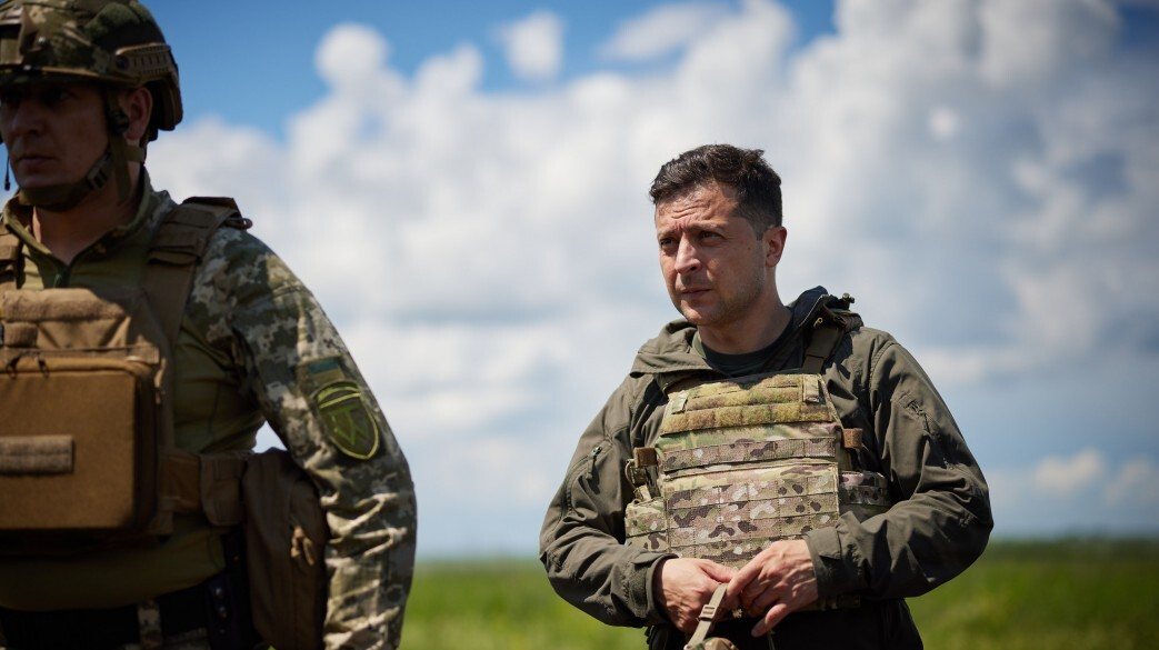 President of Ukraine Volodymyr Zelensky visits Donbas