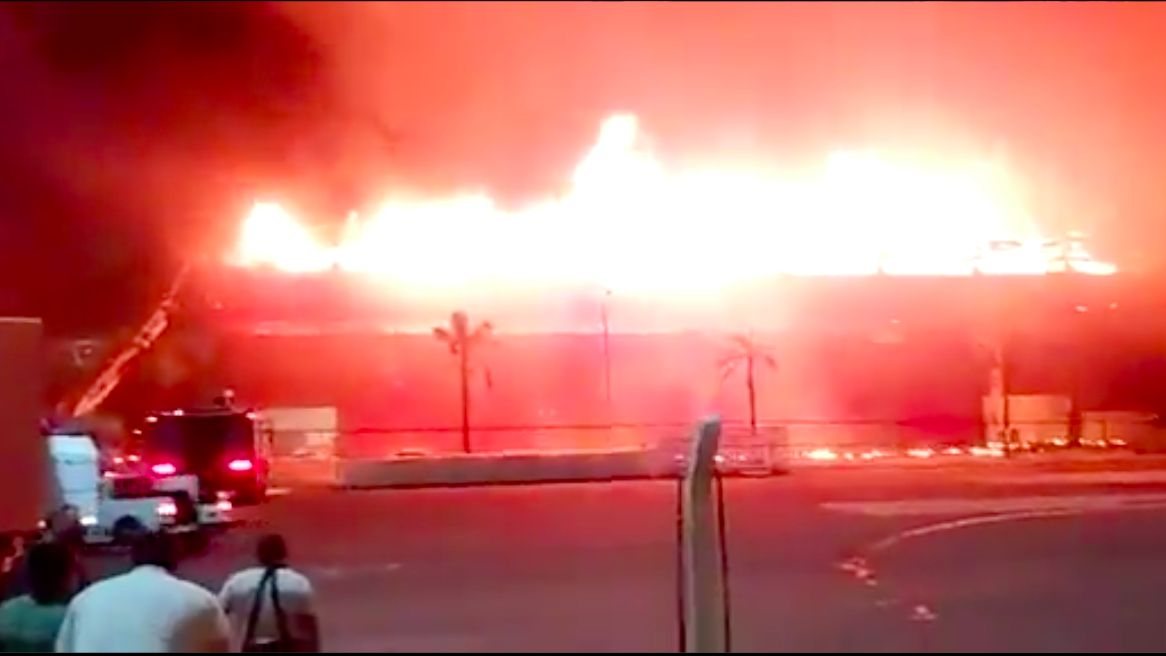 O incêndio captado em vídeo