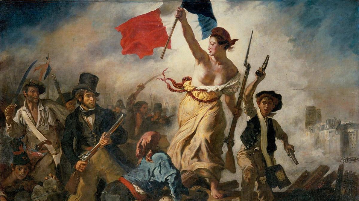 A mais conhecida obra de Eugène Delacroix é a &quot;A Liberdade guiando o Povo&quot;, de 1830