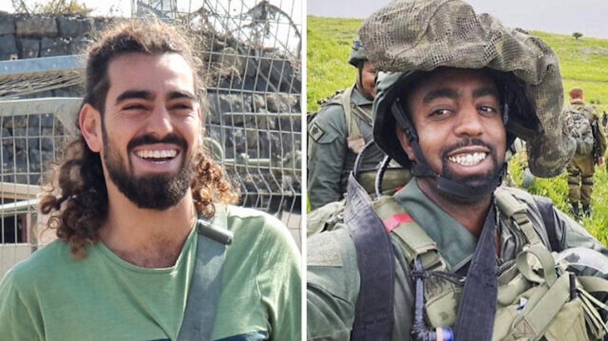Os reservistas Ido Aviv, de 28 anos, e Kalkidan Mehari, de 37 (foto: IDF)