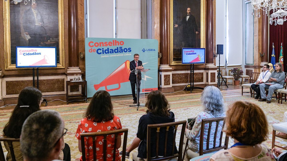 Carlos Moedas na primeira sessão do Conselho de Cidadãos
