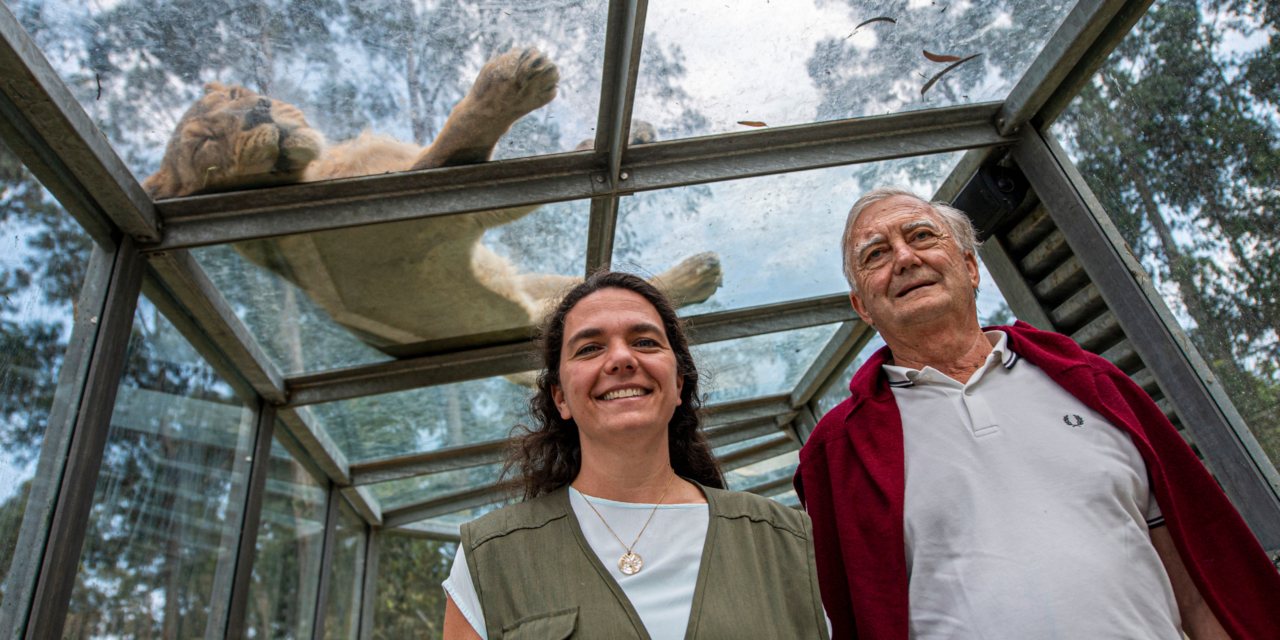 Teresa e Roberto Guedes, pai e filha, são as caras do Zoo de Santo Inácio, o projeto da família ligada à natureza e aos vinhos