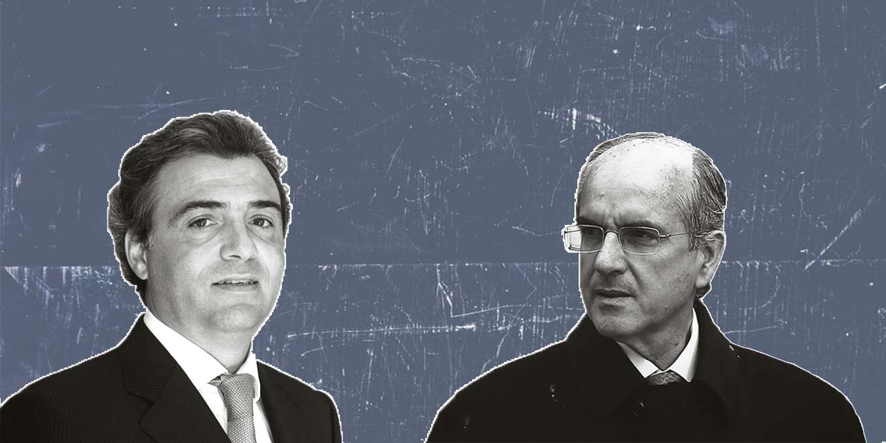João Rendeiro, ex-presidente do Banco Privado Português (à direita), e Paulo Guichard, ex-administrador do mesmo banco, têm penas de prisão efetiva pendentes que aguardam trânsito em julgado