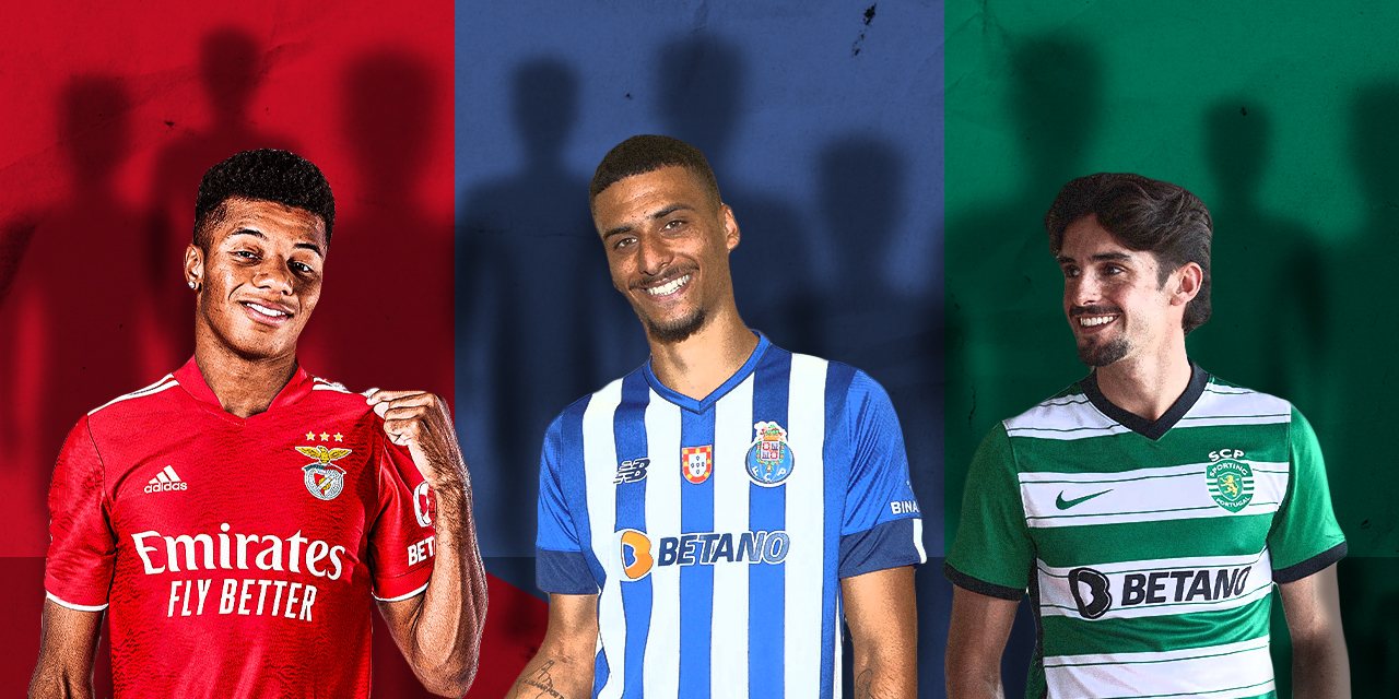David Neres (Benfica), David Carmo (FC Porto) e Francisco Trincão (Sporting) foram três das principais contratações este verão a par de Enzo Fernández, Gabriel Veron ou St. Juste