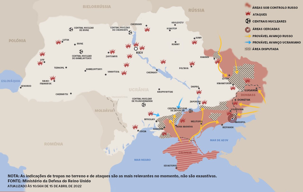 Guterres pede a russos e ucranianos que cessem atividade militar