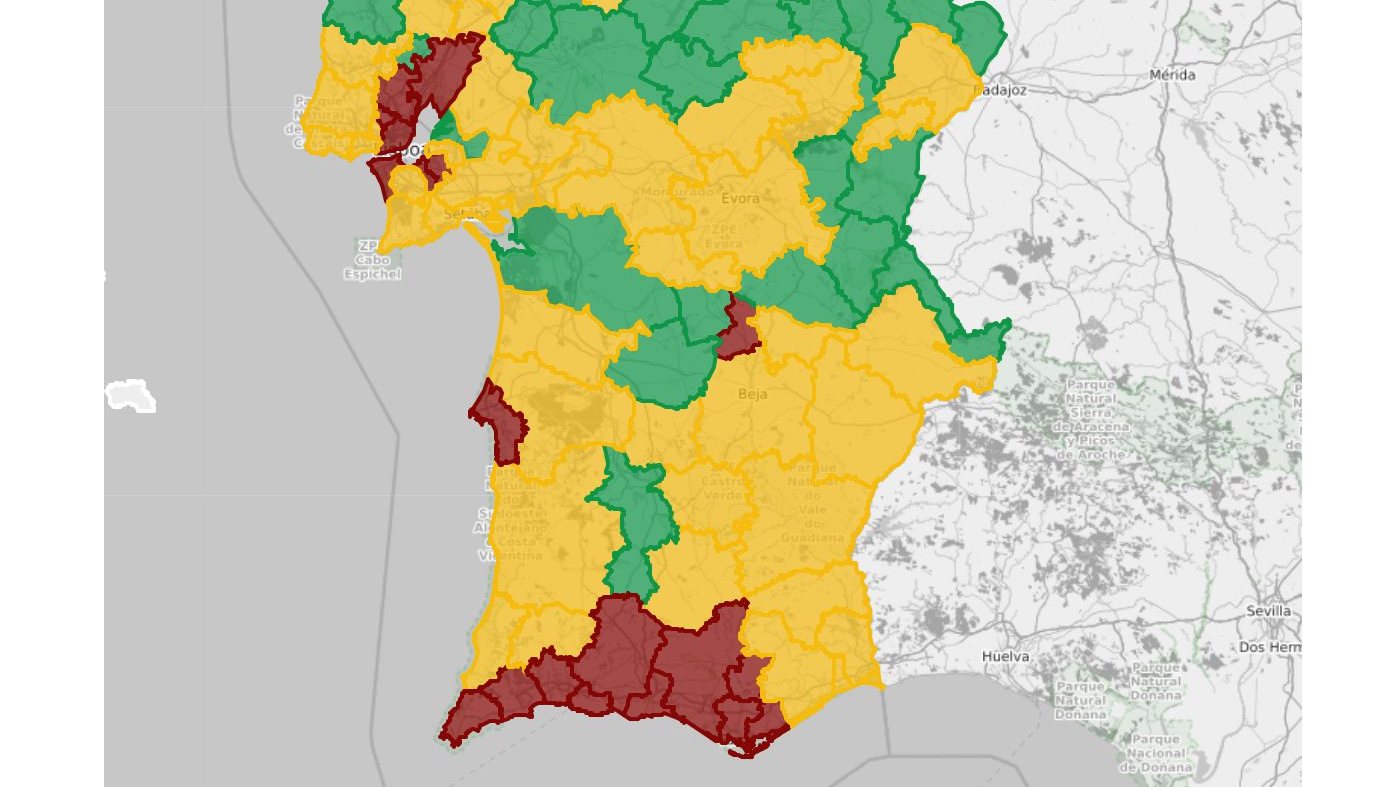 10 dos 16 concelhos do Algarve estão no nível de risco