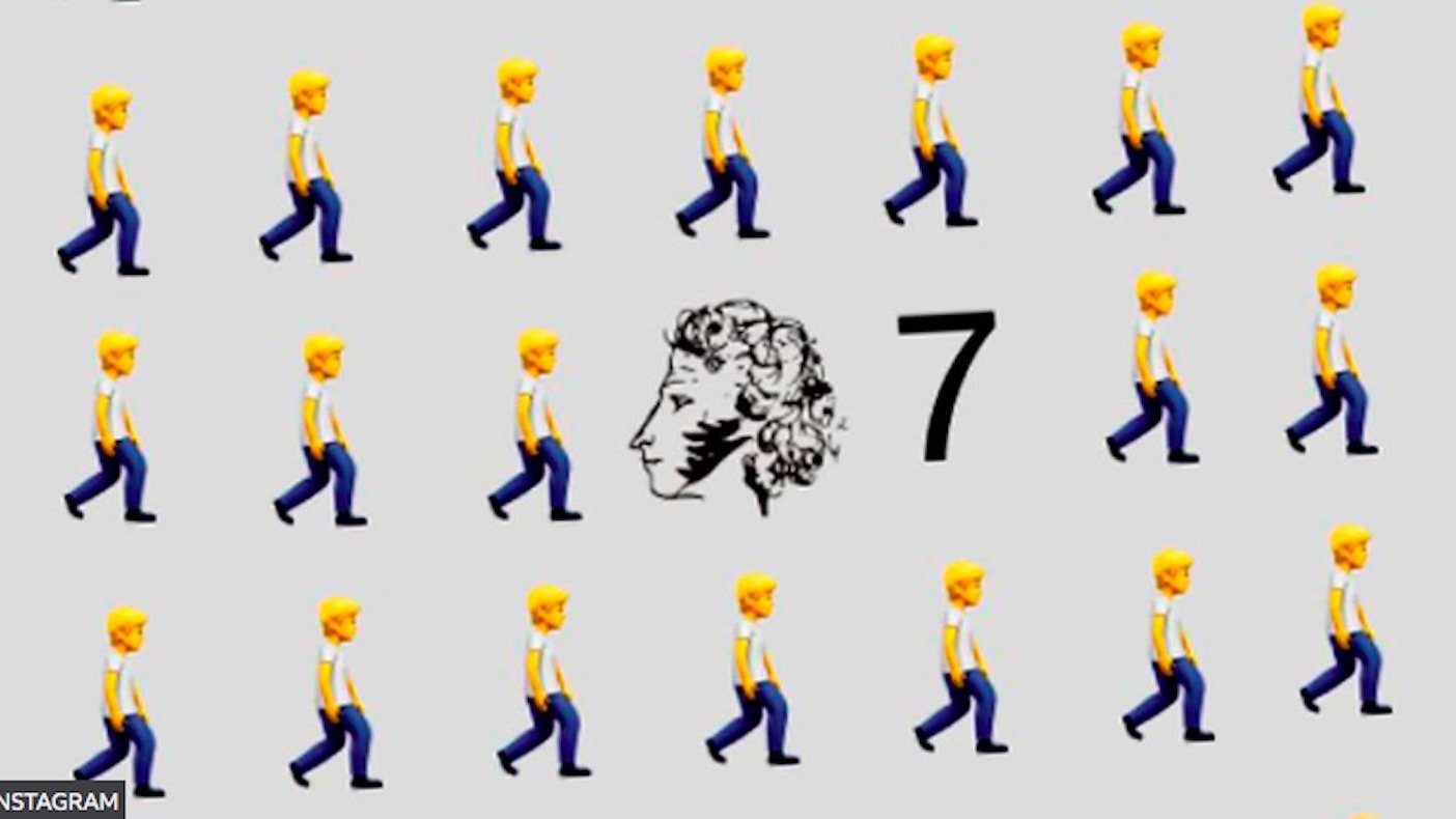Um emoji, a imagem de Pushkin e o sete juntos foram a primeira sirene encriptada para convocar ativistas contra a guerra para protestos