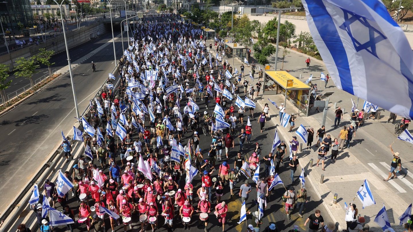 Manifestação israelita em Telavive