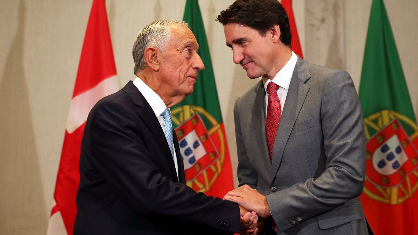 Durante a reunião com Marcelo Rebelo de Sousa, Justin Trudeau elogiou o papel de Portugal na guerra da Ucrânia