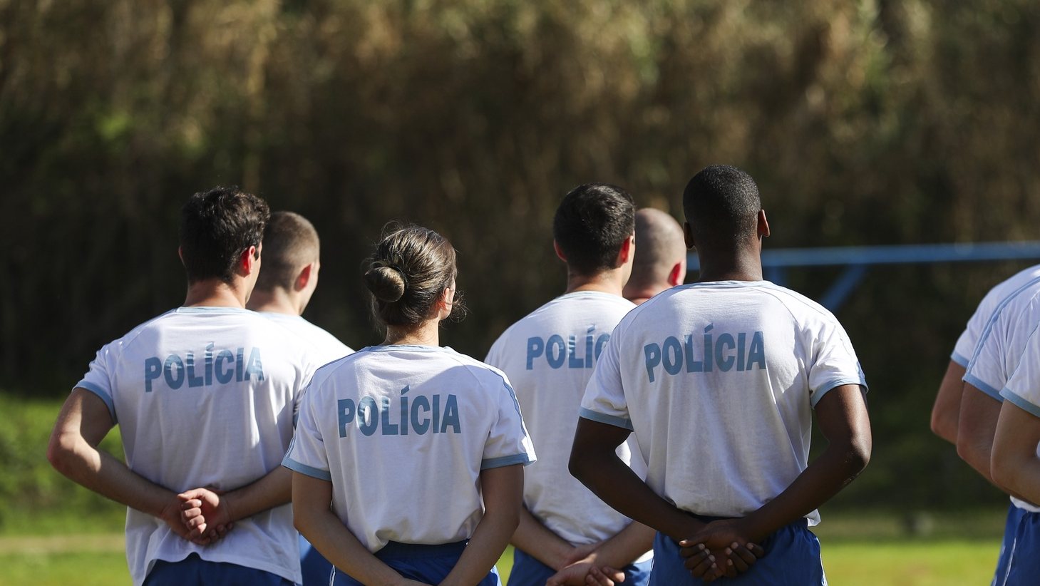 Alunos da Escola Prática de Policia treinam para ser futuros agentes da PSP, 20 fevereiro 2024 em Torres Novas. (ACOMPANHA TEXTO DA LUSA DO DIA 25 FEVEREIRO 2024). PAULO CUNHA/LUSA