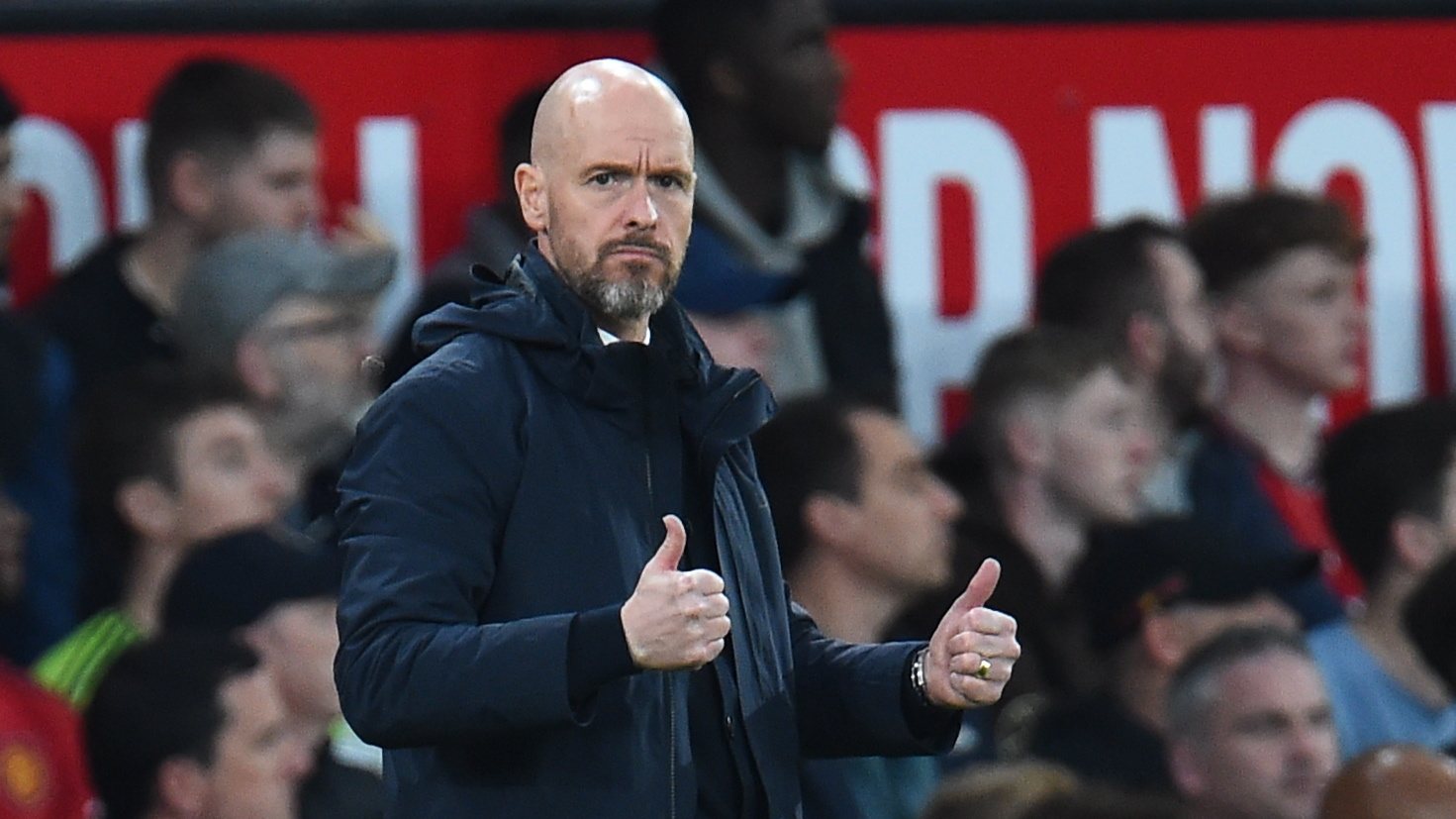 epa11343075 Manchester United manager Erik ten Hag gives the thumbs up on the touchline during the English Premier League soccer match between Manchester United and Newcastle United in Manchester, Britain, 15 May 2024.  EDITORIAL USE ONLY. No use with unauthorized audio, video, data, fixture lists, club/league logos, &#039;live&#039; services or NFTs. Online in-match use limited to 120 images, no video emulation. No use in betting, games or single club/league/player publications.
