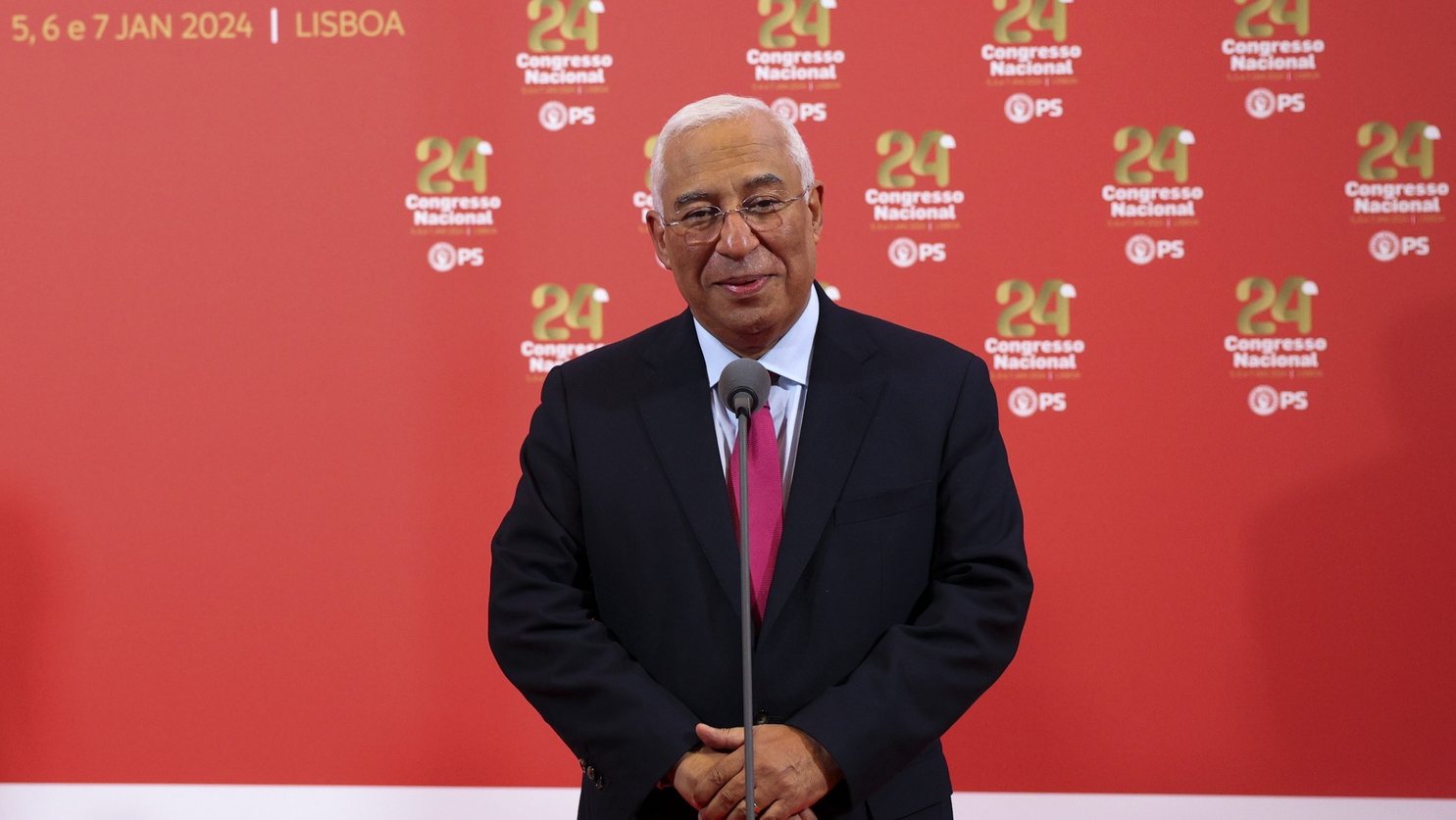 O primeiro-ministro, António Costa, intervém durante o XXIV Congresso Nacional do Partido Socialista (PS), na Feira Internacional de Lisboa, 05 de janeiro de 2024. ANTÓNIO COTRIM/LUSA