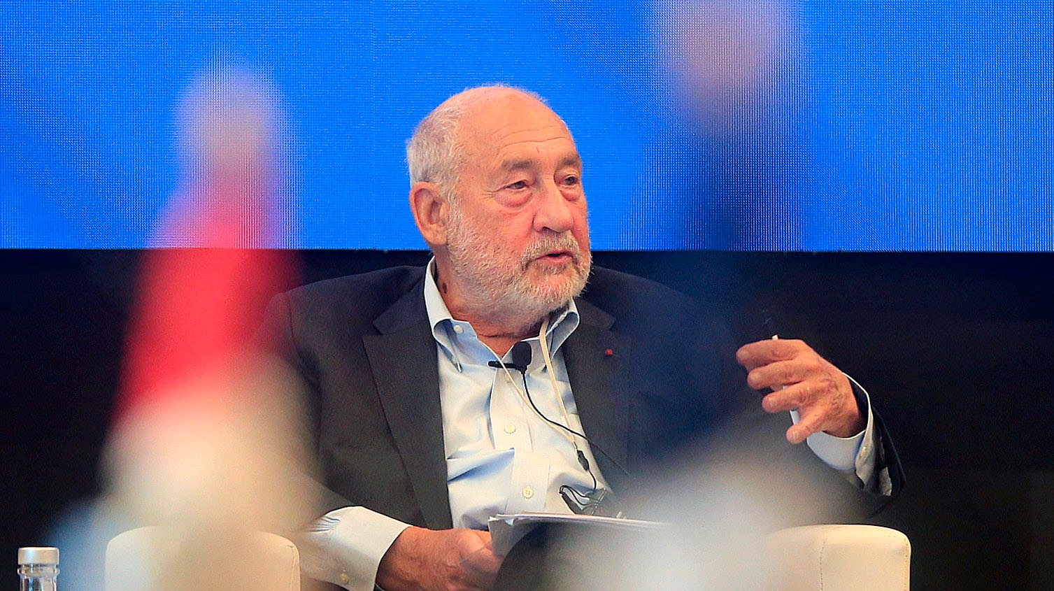 epa10774471 Nobel laureate in economics, American Joseph Stiglitz attends the first Ministerial Summit for an inclusive, sustainable and equitable global taxation that meets in Cartagena de Indias, Colombia, 28 July 2023. Stiglitz, winner of the 2001 Nobel Prize in Economics, advised the countries of the world not to sign the Inclusive Framework of the Organization for Economic Cooperation and Development (OECD) and said &quot;if they have already signed it, they should not ratify it&quot;.  EPA/Ricardo Maldonado Rozo