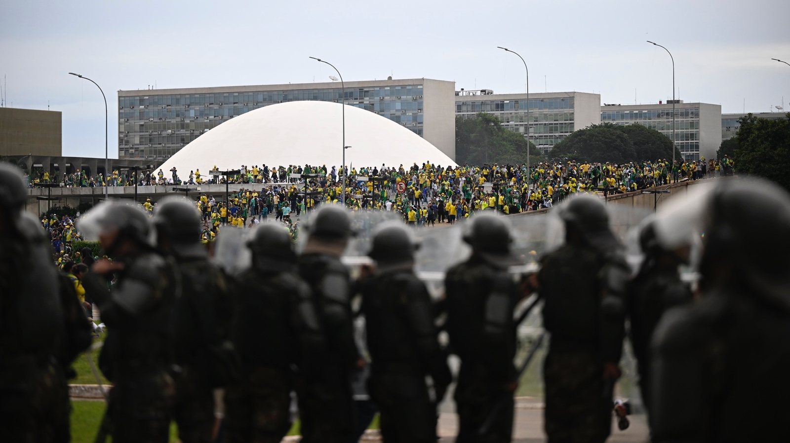 Supporters of former Brazilian President Jair Bolsonaro storm Congress building
