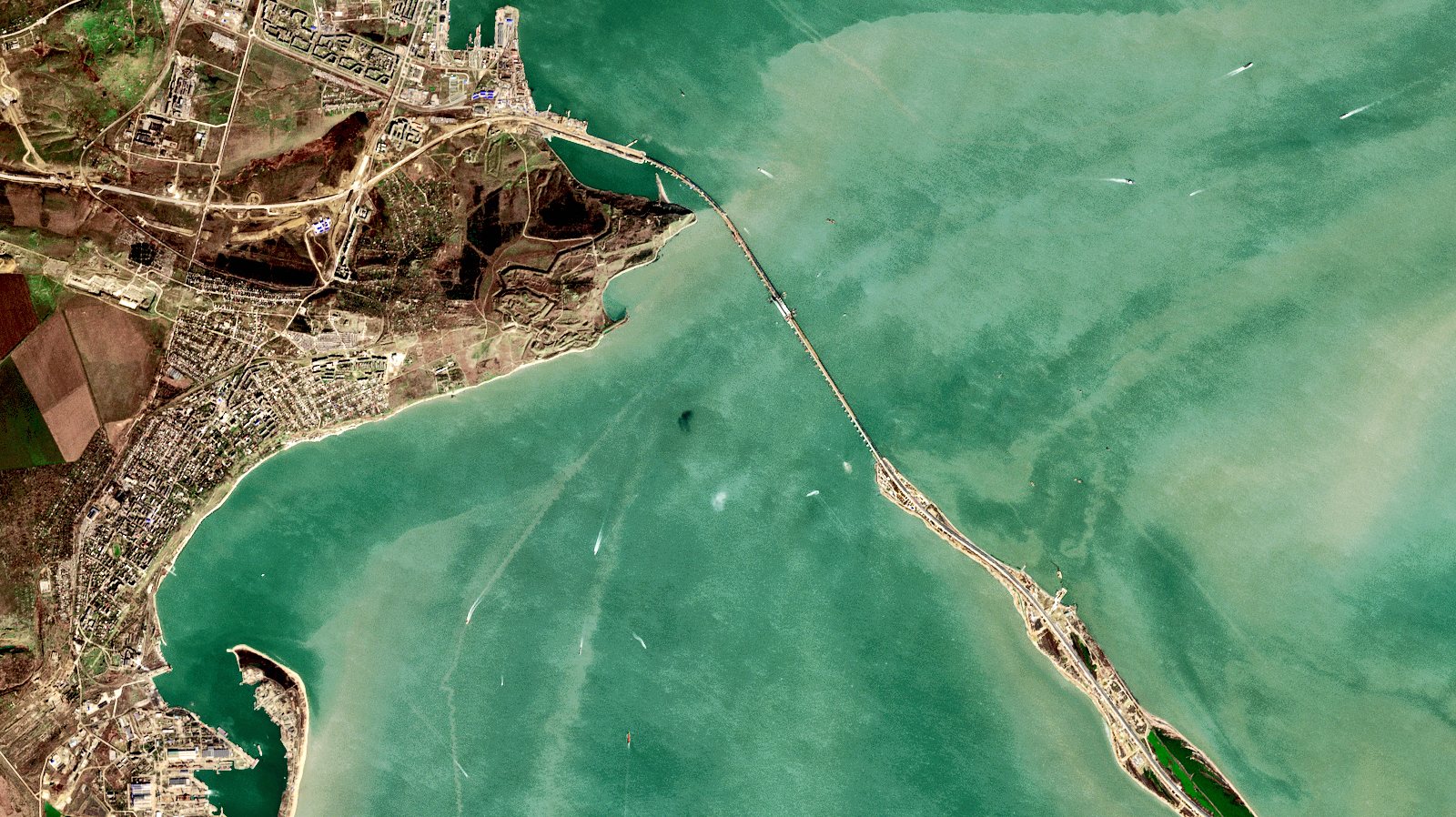 Satellite views of Kerch Strait