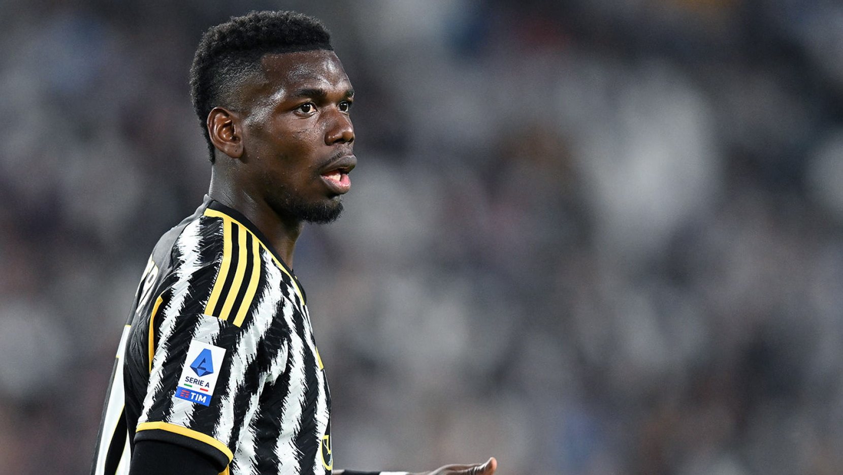 epa10855201 (FILE) A file photograph dated 14 May 2023 shows Juventus&#039; Paul Pogba reacting during the Italian Serie A soccer match Juventus FC vs US Cremonese at the Allianz Stadium in Turin, Italy, re-issued 11 September 2023. Juventus released a statement on 11 September 2023, that Paul Pogba was provisionally suspended after testing positive for testosterone.  EPA/ALESSANDRO DI MARCO