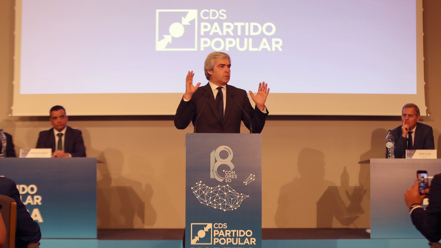 O presidente do CDS-PP, Nuno Melo, intervém no encerramento do XVIII Congresso do CDS-PP/Madeira, no Funchal, 26 de junho de 2022. HOMEM DE GOUVEIA/LUSA