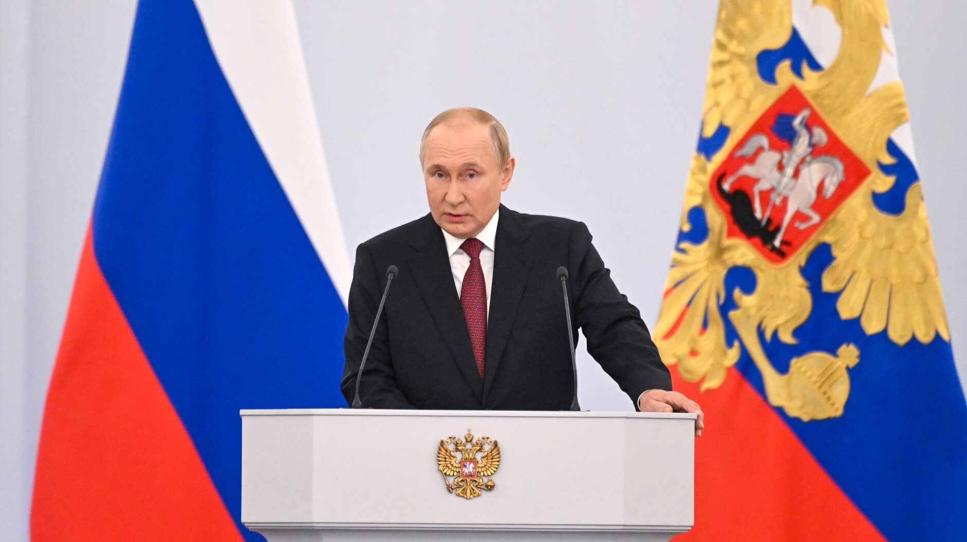 Putin launches ceremony for &#039;accession&#039; of Ukraineâs 4 regions to Russia
