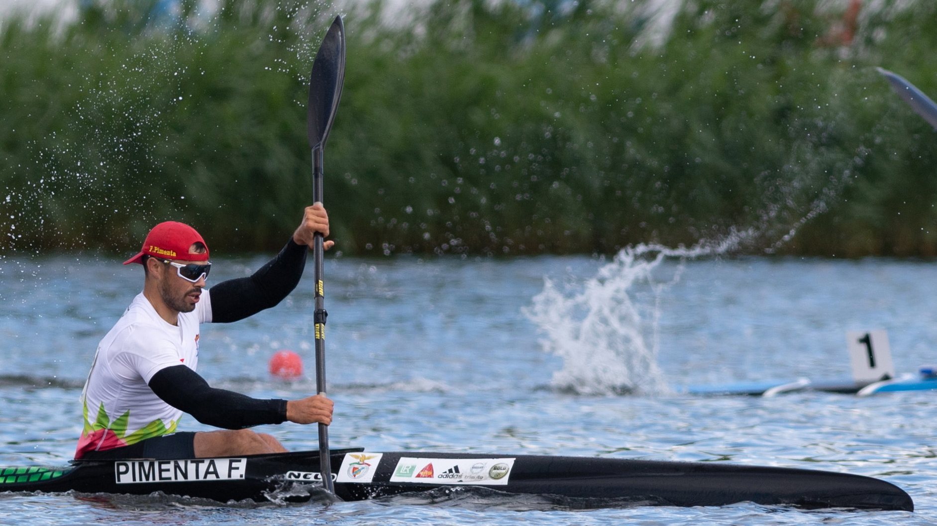 epa09983896 Fernando Pimenta of Portugal competes in a heat of the men&#039;s K1 1000m final race at the ICF Kayak and Canoe World Cup event in Poznan, Poland, 29 May 2022.  EPA/Jakub Kaczmarczyk POLAND OUT