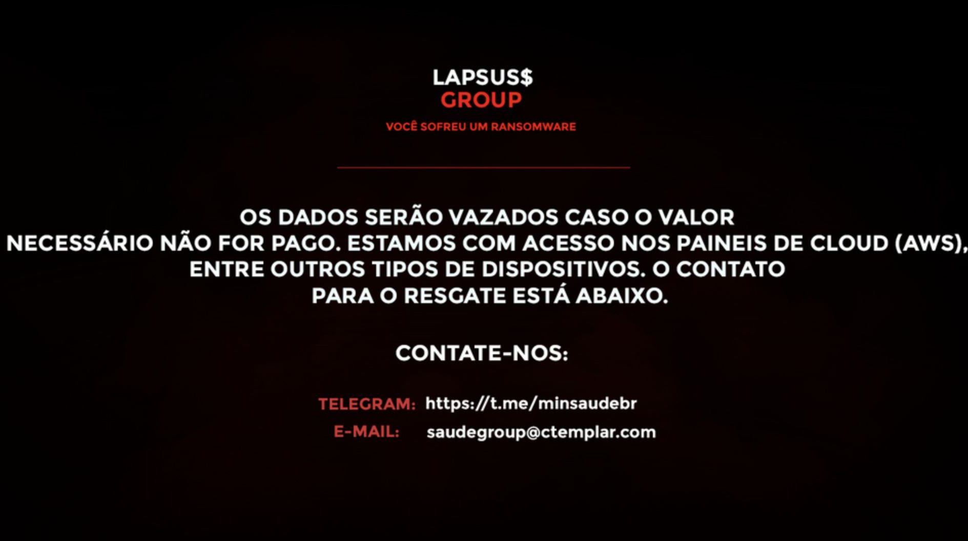 Grupo Lapsus$ já tinha, em dezembro, sido associado a ataques informáticos no Brasil