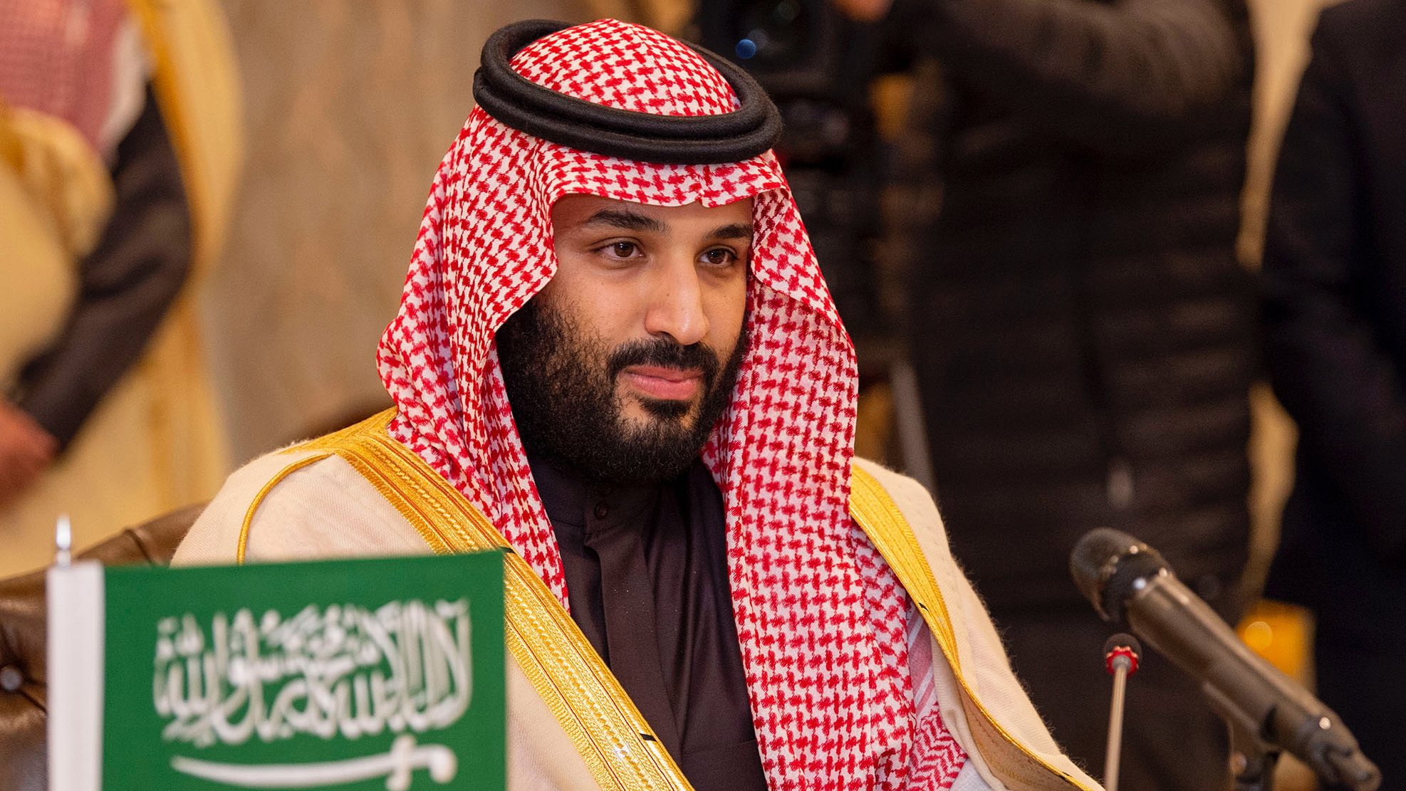 epa07378545 A handout photo made available by the Saudi Royal Court shows Saudi Crown Prince Mohammad Bin Salman attending a meeting in Islamabad, Pakistan, 17 February 2019 (issued 18 February 2019). The crown prince of Saudi Arabia arrived on 17 February in Pakistan, where he is expected to announce multi-billion-dollar investments to help the kingdom&#039;s traditional ally tide over financial crisis amid declining foreign exchange reserves.  EPA/BANDAR ALGALOUD HANDOUT  HANDOUT EDITORIAL USE ONLY/NO SALES