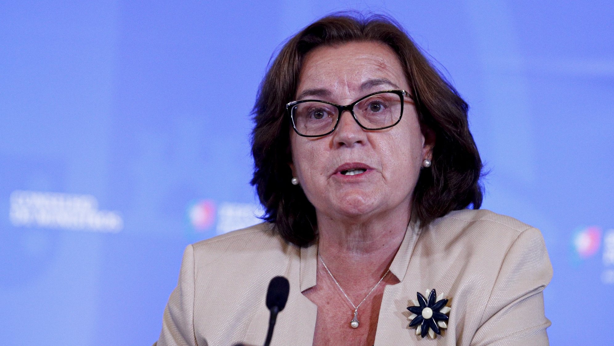 A secretária de Estado dos Assuntos Europeus, Ana Paula Zacarias, durante a conferência de imprensa no final da reunião do Conselho de Ministros, que decorreu no Palácio da Ajuda, em Lisboa, 30 de setembro de 2021. ANTÓNIO COTRIM/LUSA
