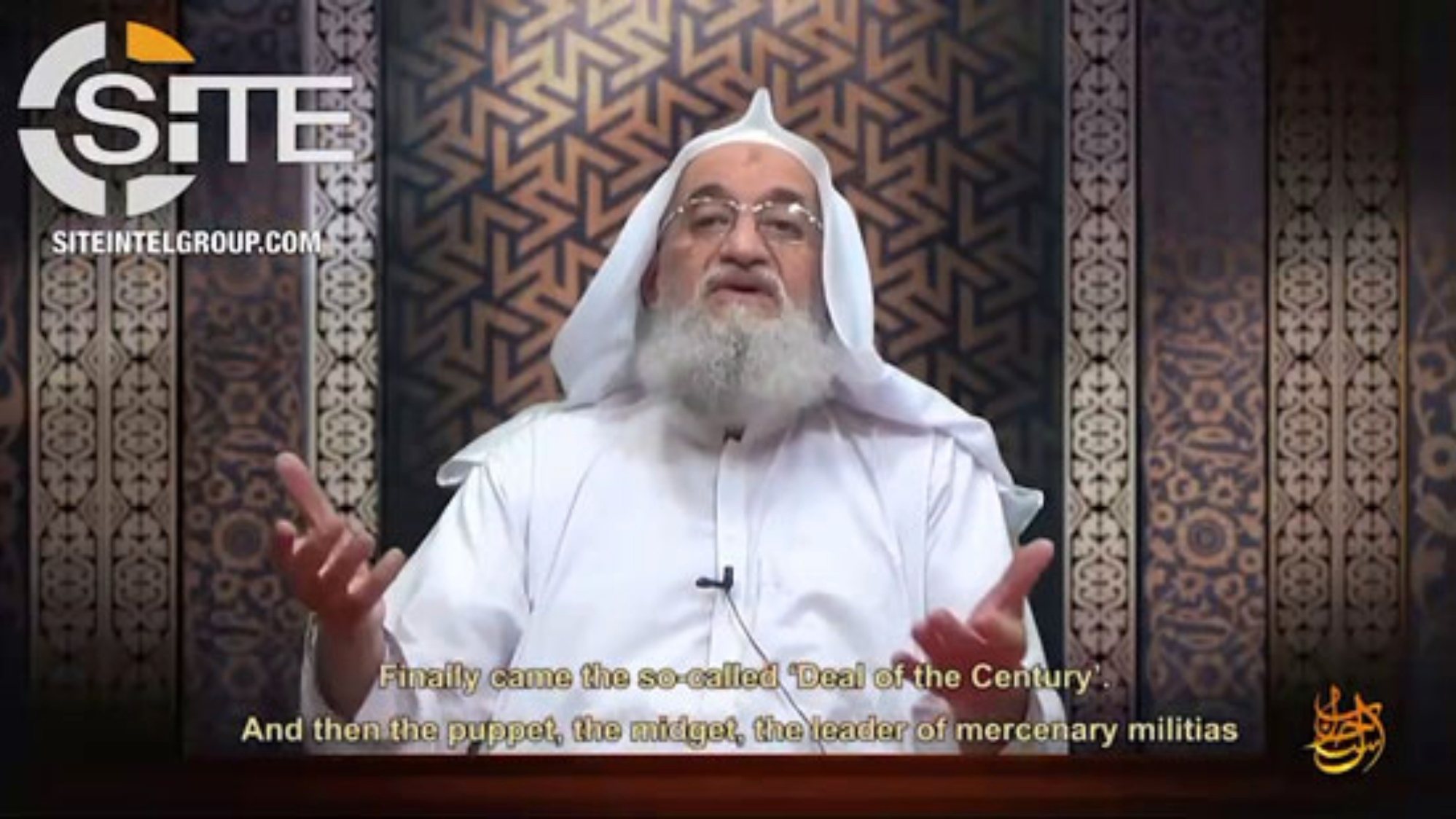 Vídeo com discurso de Ayman al-Zawahri, com o título “Jerusalém nunca será judaizada”, tem 61 minutos e 37 segundos